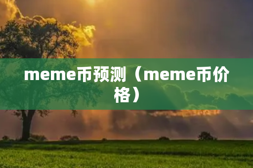 meme币预测（meme币价格）