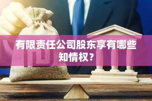 有限责任公司股东享有哪些知情权？