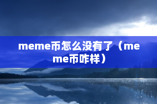 meme币怎么没有了（meme币咋样）