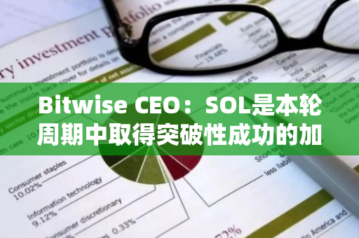 Bitwise CEO：SOL是本轮周期中取得突破性成功的加密货币之一