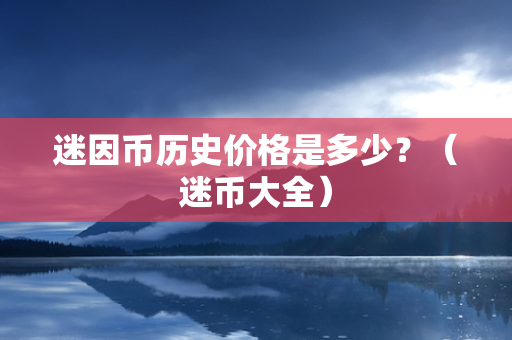 迷因币历史价格是多少？（迷币大全）