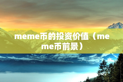 meme币的投资价值（meme币前景）