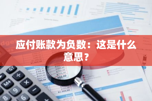 应付账款为负数：这是什么意思？