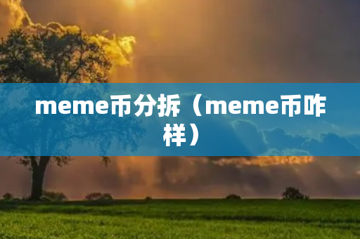 meme币分拆（meme币咋样）