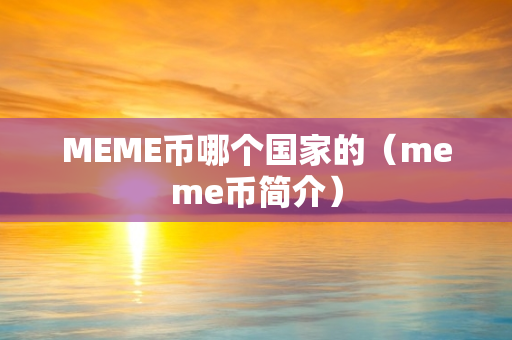 MEME币哪个国家的（meme币简介）