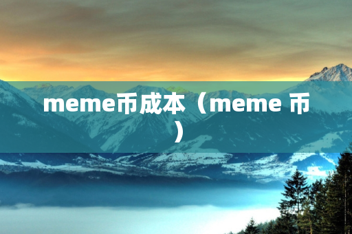 meme币成本（meme 币）