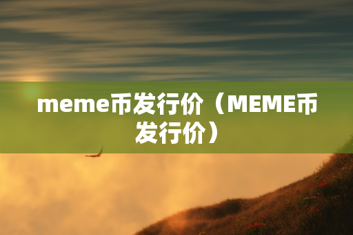 meme币发行价（MEME币发行价）