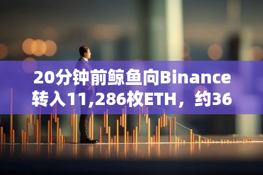 20分钟前鲸鱼向Binance转入11,286枚ETH，约3600万美元