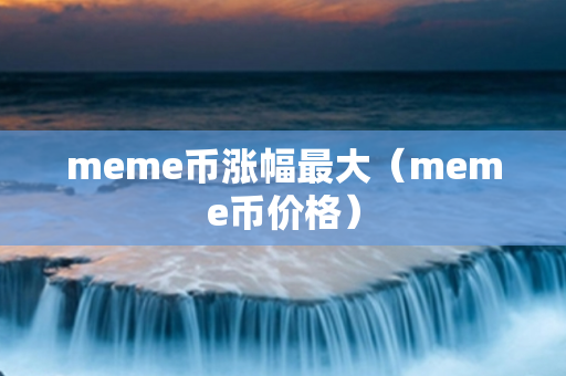 meme币涨幅最大（meme币价格）