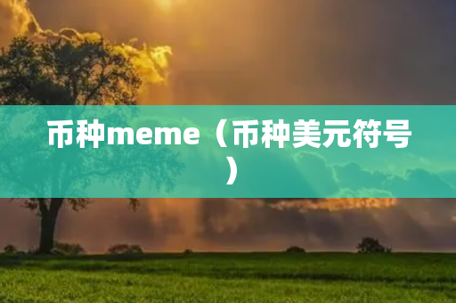 币种meme（币种美元符号）