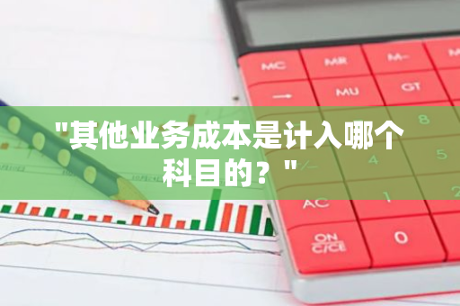 "其他业务成本是计入哪个科目的？"