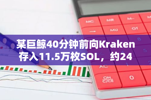 某巨鲸40分钟前向Kraken存入11.5万枚SOL，约2439万美元