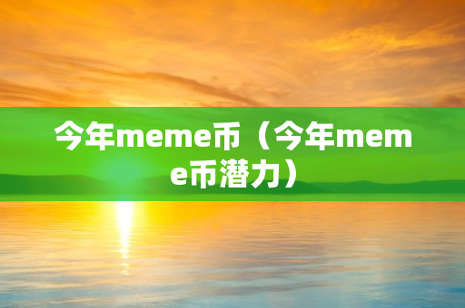 今年meme币（今年meme币潜力）