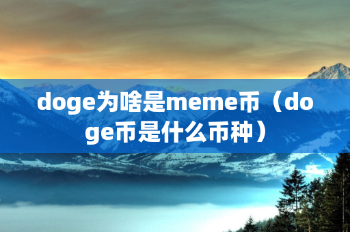 doge为啥是meme币（doge币是什么币种）