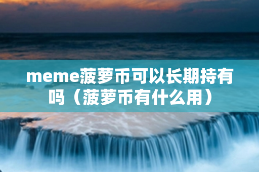 meme菠萝币可以长期持有吗（菠萝币有什么用）