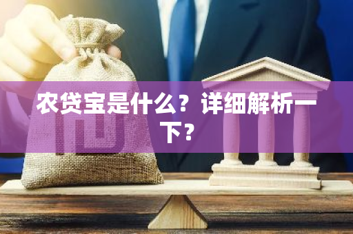 农贷宝是什么？详细解析一下？