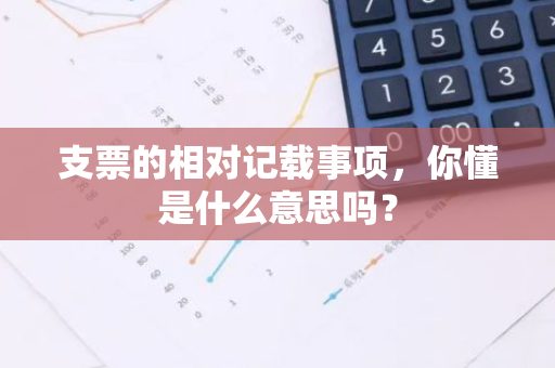 支票的相对记载事项，你懂是什么意思吗？