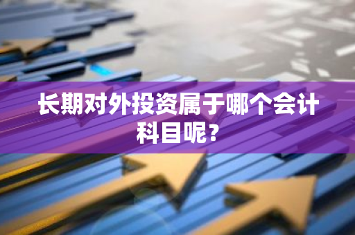 长期对外投资属于哪个会计科目呢？