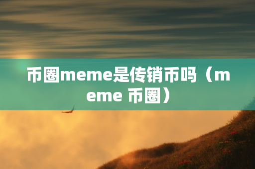 币圈meme是传销币吗（meme 币圈）