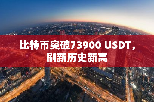 比特币突破73900 USDT，刷新历史新高