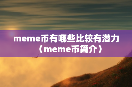 meme币有哪些比较有潜力（meme币简介）