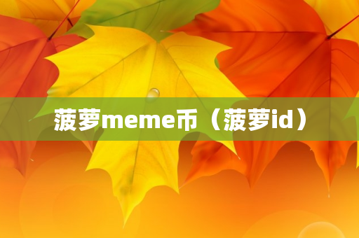 菠萝meme币（菠萝id）