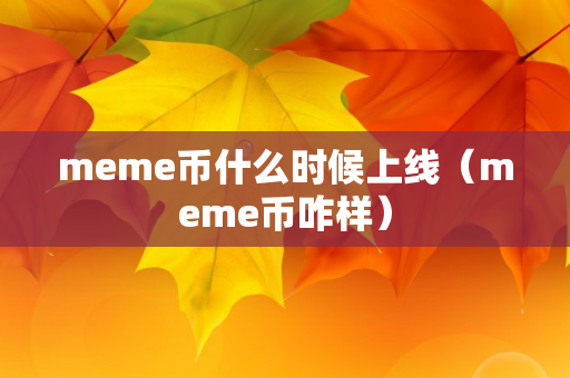 meme币什么时候上线（meme币咋样）