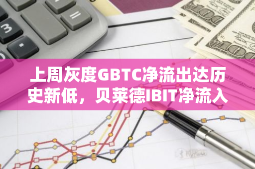 上周灰度GBTC净流出达历史新低，贝莱德IBIT净流入12.5亿美元