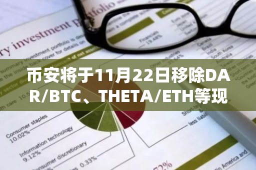 币安将于11月22日移除DAR/BTC、THETA/ETH等现货交易对