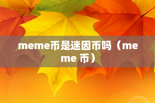 meme币是迷因币吗（meme 币）