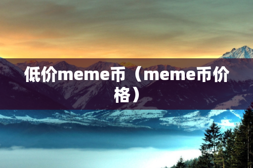 低价meme币（meme币价格）