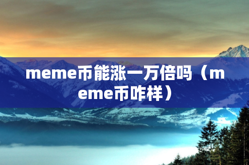 meme币能涨一万倍吗（meme币咋样）