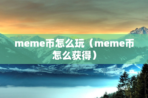 meme币怎么玩（meme币怎么获得）