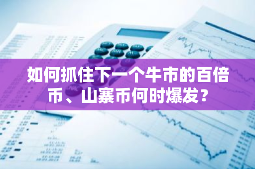 如何抓住下一个牛市的百倍币、山寨币何时爆发？