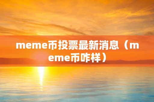 meme币投票最新消息（meme币咋样）