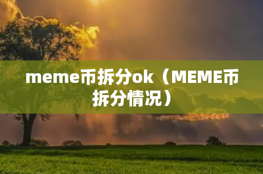 meme币拆分ok（MEME币拆分情况）