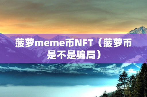 菠萝meme币NFT（菠萝币是不是骗局）