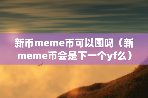 新币meme币可以囤吗（新meme币会是下一个yf么）