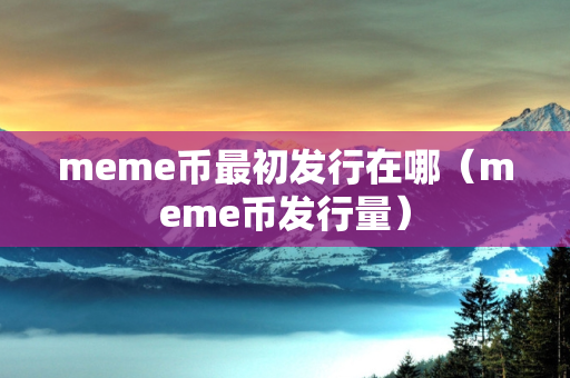 meme币最初发行在哪（meme币发行量）