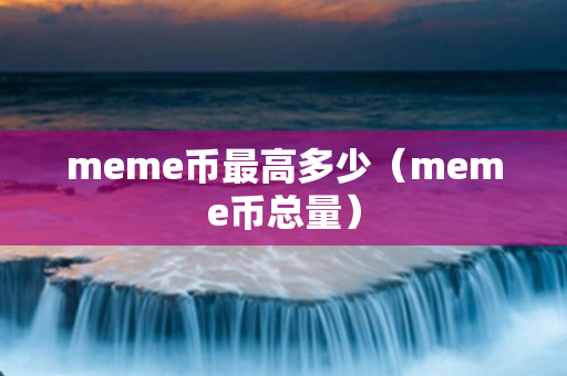 meme币最高多少（meme币总量）