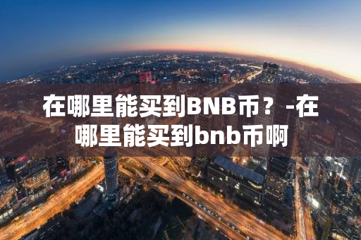 在哪里能买到BNB币？-在哪里能买到bnb币啊