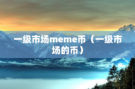 一级市场meme币（一级市场的币）