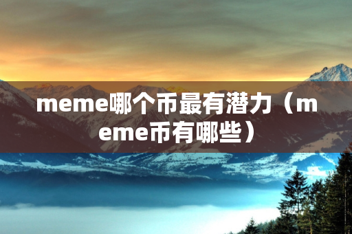 meme哪个币最有潜力（meme币有哪些）