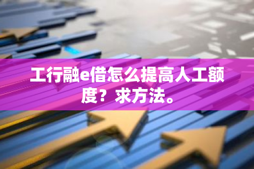 工行融e借怎么提高人工额度？求方法。