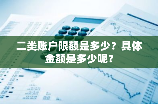 二类账户限额是多少？具体金额是多少呢？