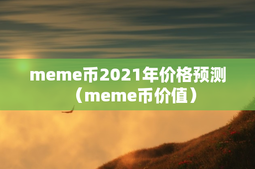 meme币2021年价格预测（meme币价值）