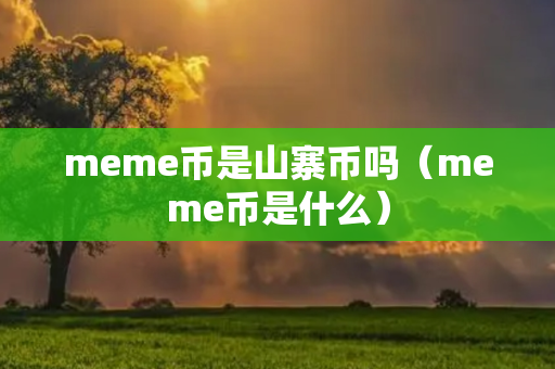 meme币是山寨币吗（meme币是什么）