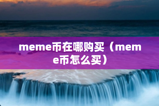 meme币在哪购买（meme币怎么买）