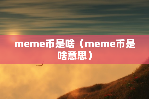 meme币是啥（meme币是啥意思）