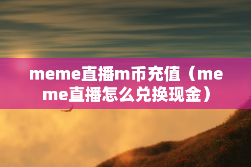 meme直播m币充值（meme直播怎么兑换现金）